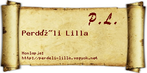 Perdéli Lilla névjegykártya